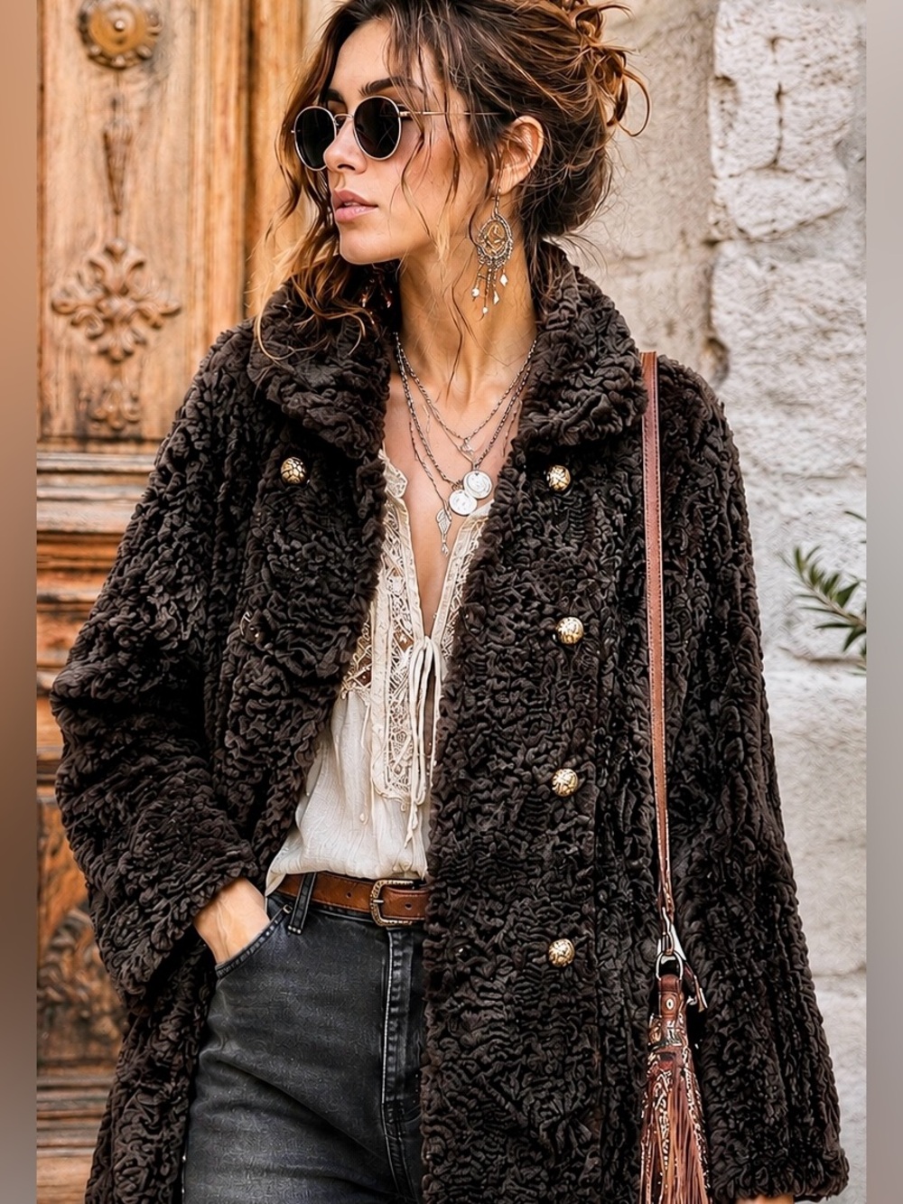 🎉HP🎉~Vintage Style Faux Fur 1950/60’s Stunning Coat!!